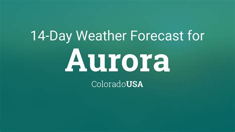 14 day weather forecast for aurora colorado